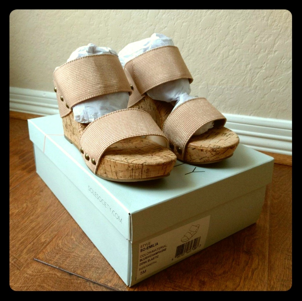 Brand new Sole Society Wedge Sandals. Never worn.